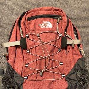 North Face Heathered Pink Backpack